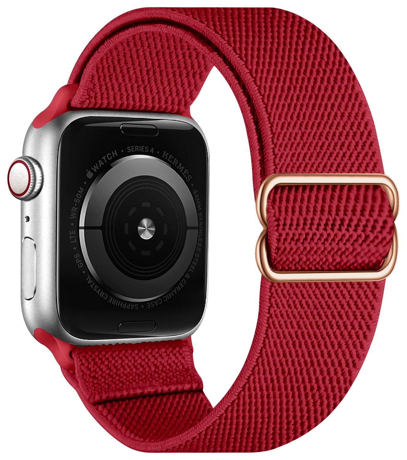 SBG Nylon - Apple Watch Bandje - 1-11/SE/Ultra - 49/46/45/44/42MM - Rood afbeelding 8
