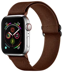 SBG Nylon - Apple Watch Bandje - 1-11/SE/Ultra - 49/46/45/44/42MM - Bruin afbeelding