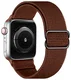 SBG Nylon Apple Watch Bandje 49/46/45/44/42mm Elastisch Sport Bruin afbeelding 7