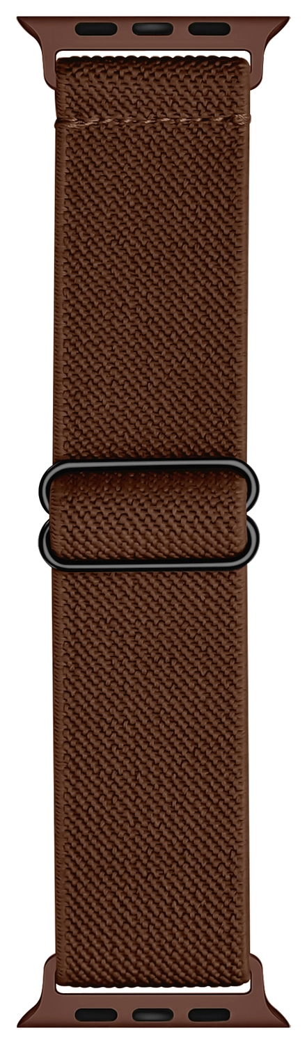 SBG Nylon Apple Watch Bandje 49/46/45/44/42mm Elastisch Sport Bruin afbeelding 10