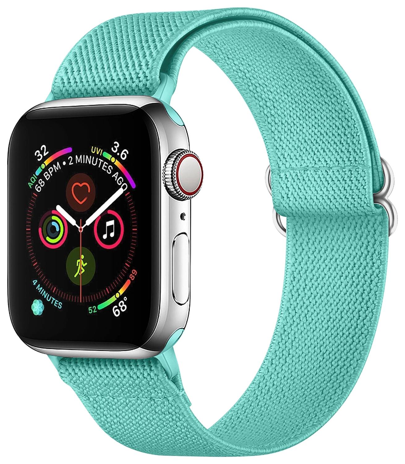 SBG Nylon - Apple Watch Bandje - 1-11/SE/Ultra - 49/46/45/44/42MM - Mint Groen afbeelding 1