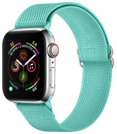 SBG Nylon - Apple Watch Bandje - 1-11/SE/Ultra - 49/46/45/44/42MM - Mint Groen afbeelding 1