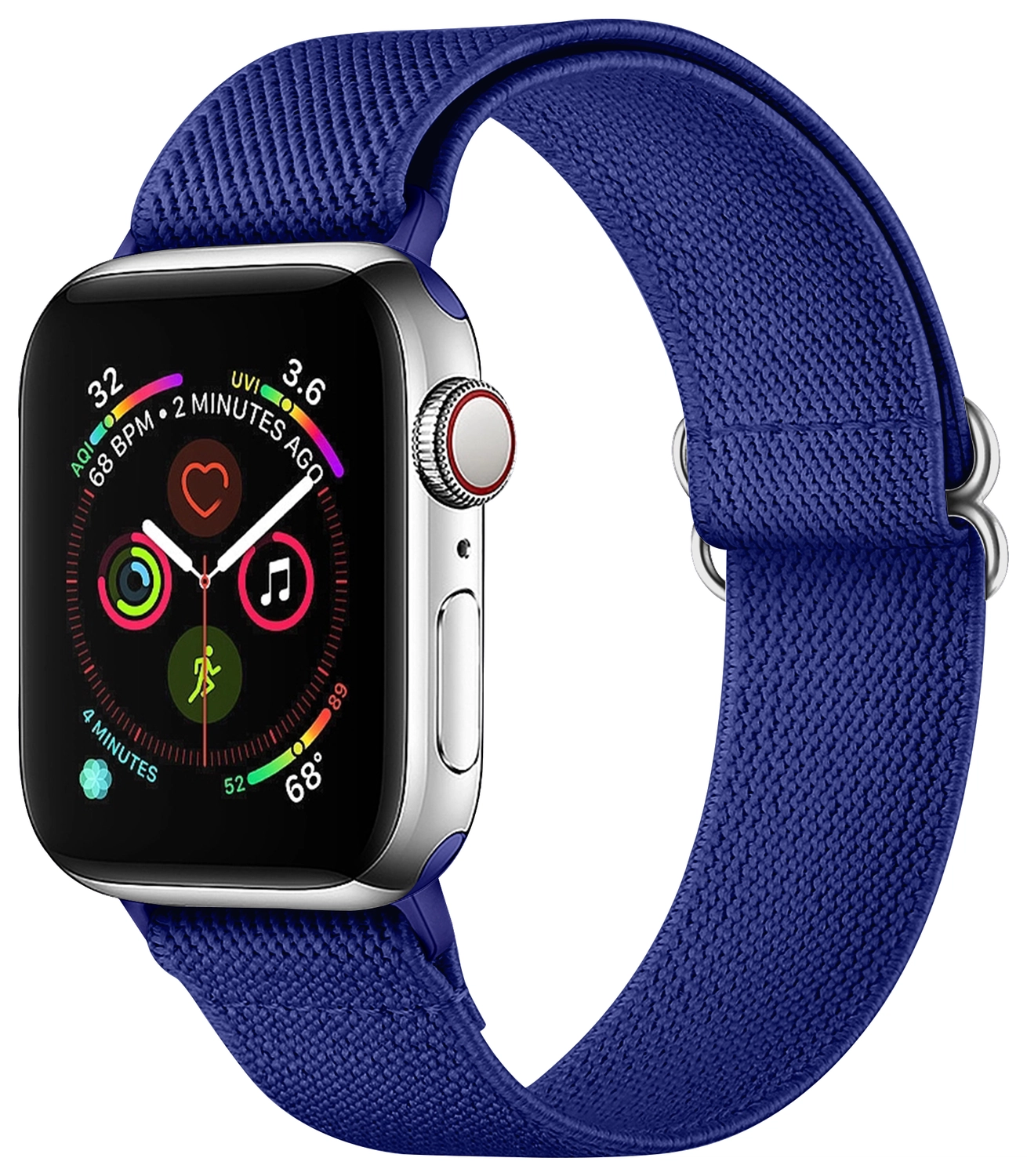 SBG Nylon - Apple Watch Bandje - 1-11/SE/Ultra - 49/46/45/44/42MM - Blauw afbeelding 1