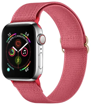 SBG Nylon - Apple Watch Bandje - 1-11/SE/Ultra - 49/46/45/44/42MM - Rose Rood