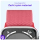 SBG Nylon - Apple Watch Bandje - 1-11/SE/Ultra - 49/46/45/44/42MM - Rose Rood afbeelding 5