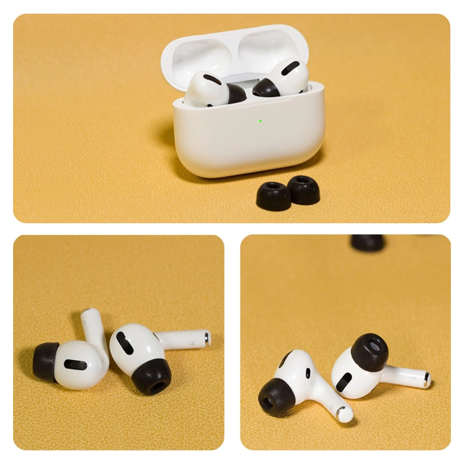 3 Pack AirPods Pro (1e & 2e Generatie) Memory Foam Dopjes Tips Large afbeelding 5