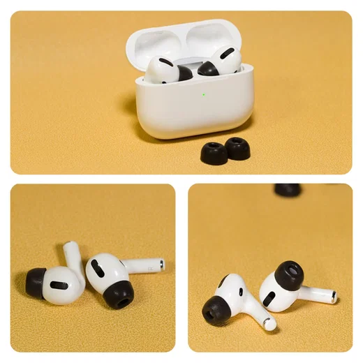 3 Pack AirPods Pro (1e & 2e Generatie) Memory Foam Dopjes Tips Large afbeelding 5