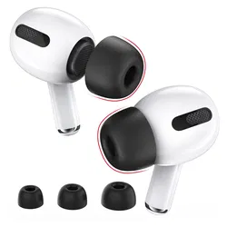 3 Pack AirPods Pro (1e & 2e Generatie) Memory Foam Dopjes Tips S / M / L afbeelding