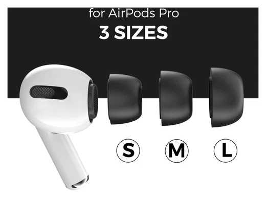 3 Pack AirPods Pro (1e & 2e Generatie) Memory Foam Dopjes Tips S / M / L afbeelding 6