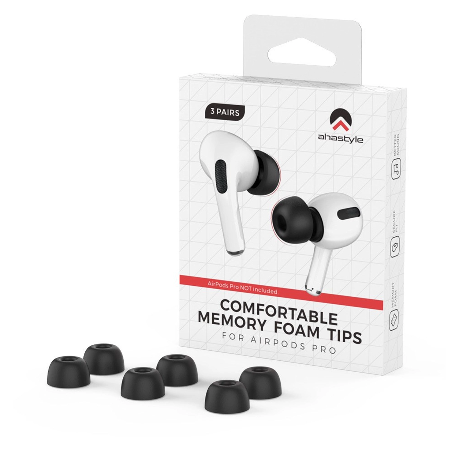 3 Pack AirPods Pro (1e & 2e Generatie) Memory Foam Dopjes Tips S / M / L afbeelding 7