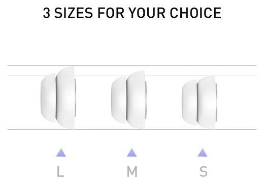 3 Pack AirPods Pro (1e & 2e Generatie) Soft Silicone Dopjes Tips S / M / L afbeelding 5