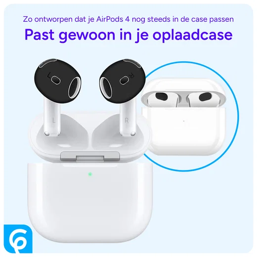 AirPods 4 Siliconen Dopjes Tips Zwart afbeelding 3