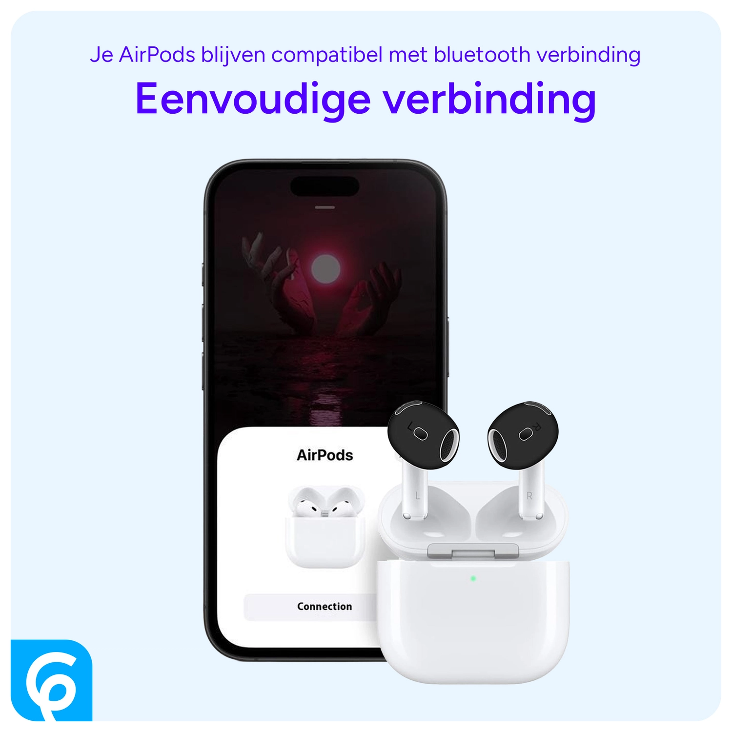 AirPods 4 Siliconen Dopjes Tips Zwart afbeelding 4