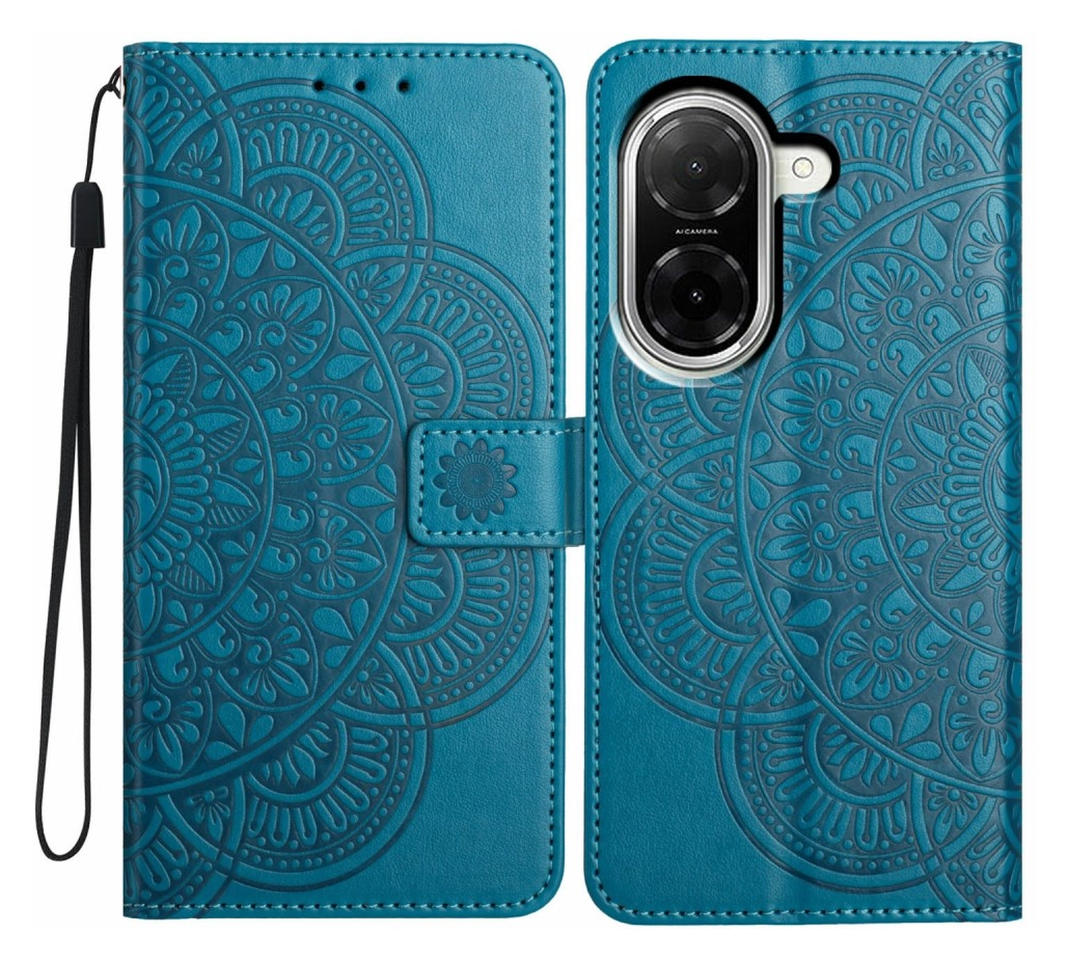 Xiaomi Redmi A5 4G Hoesje Mandala Book Case met Pasjeshouder Blauw afbeelding 1