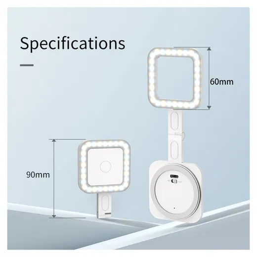 MagSafe Selfie Telefoon Lamp voor Make Up/Vloggen/Foto/Selfie Zwart afbeelding 7