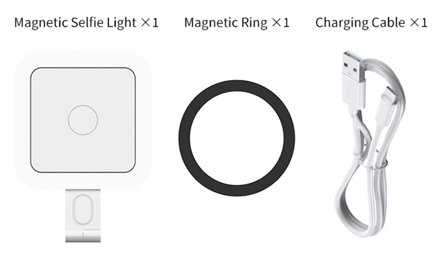 MagSafe Selfie Telefoon Lamp voor Make Up/Vloggen/Foto/Selfie Zwart afbeelding 8