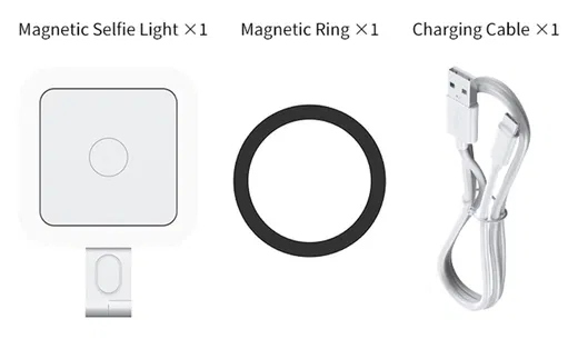 MagSafe Selfie Telefoon Lamp voor Make Up/Vloggen/Foto/Selfie Zwart afbeelding 8