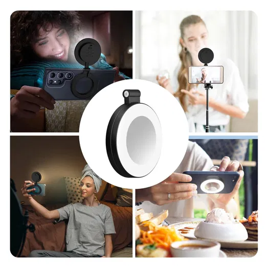 MagSafe Telefoon Spiegel voor Make Up/Vloggen/Foto/Selfie Wit afbeelding 8