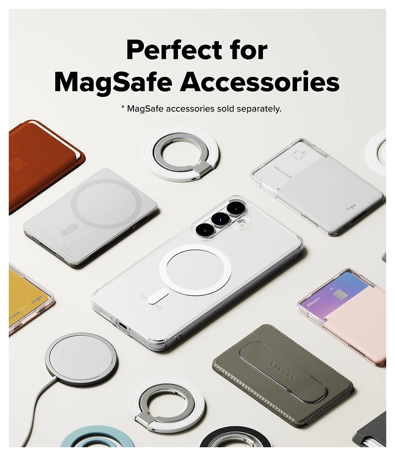 Ringke Fusion Magnetic Samsung Galaxy S25 FE Hoesje MagSafe Transparant afbeelding 4