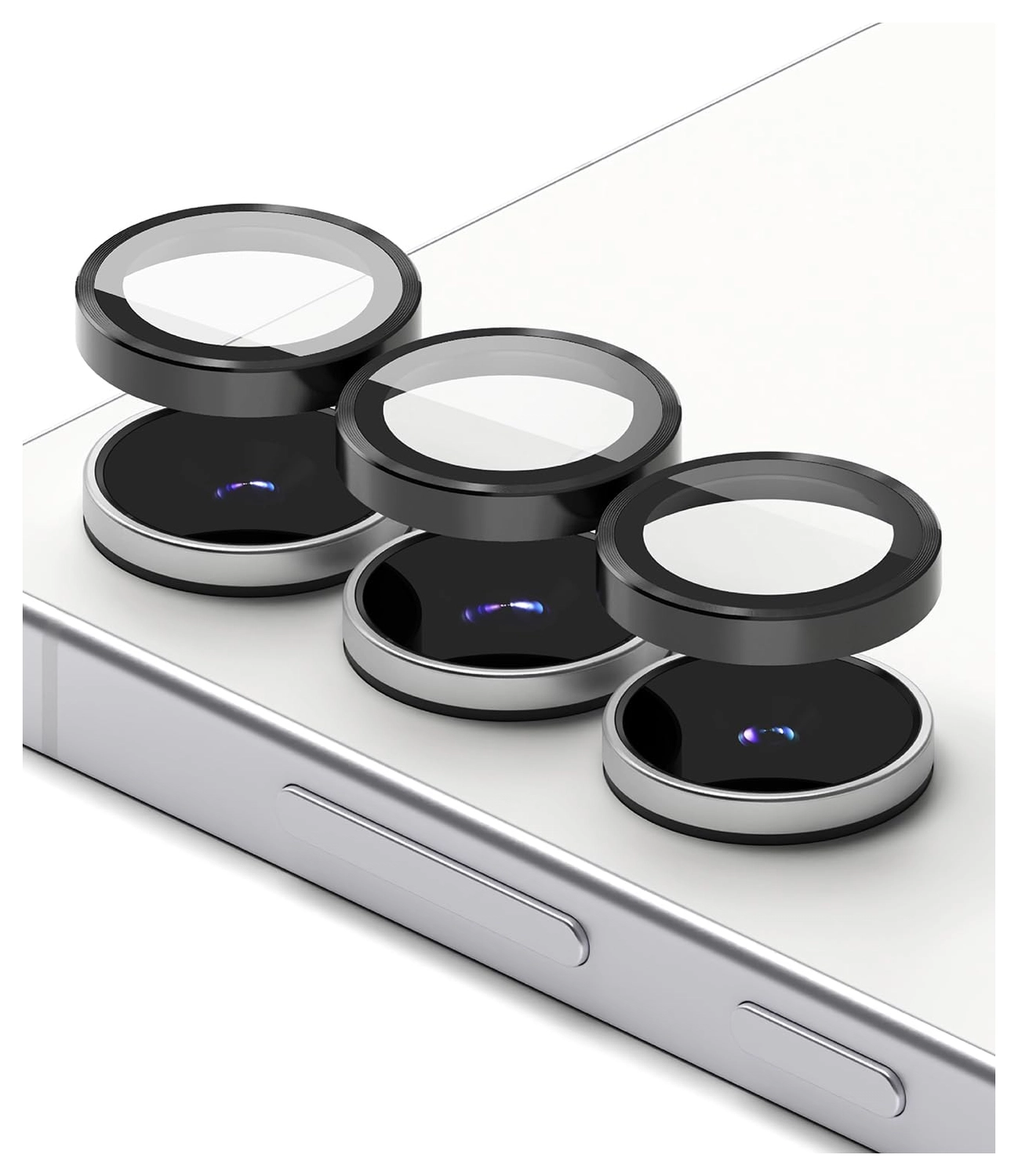 Ringke Frame Glass Samsung Galaxy S25 FE Camera Protector Zwart (2-Pack) afbeelding 2