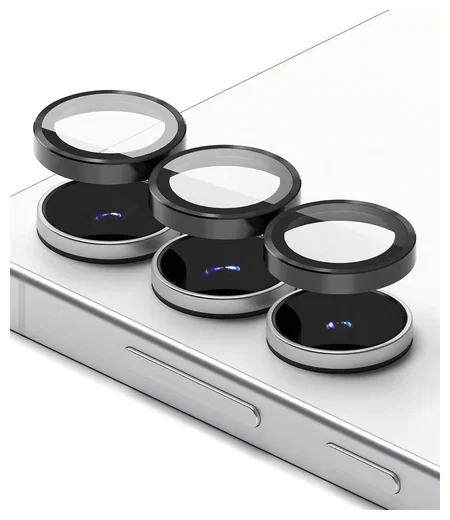 Ringke Frame Glass Samsung Galaxy S25 FE Camera Protector Zwart (2-Pack) afbeelding 2