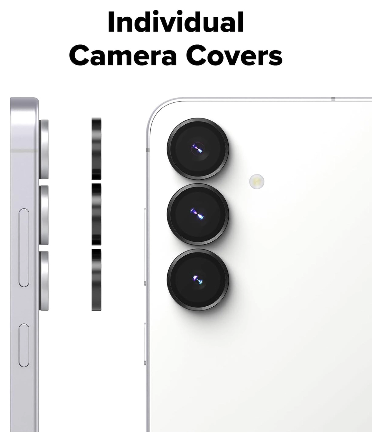 Ringke Frame Glass Samsung Galaxy S25 FE Camera Protector Zwart (2-Pack) afbeelding 5