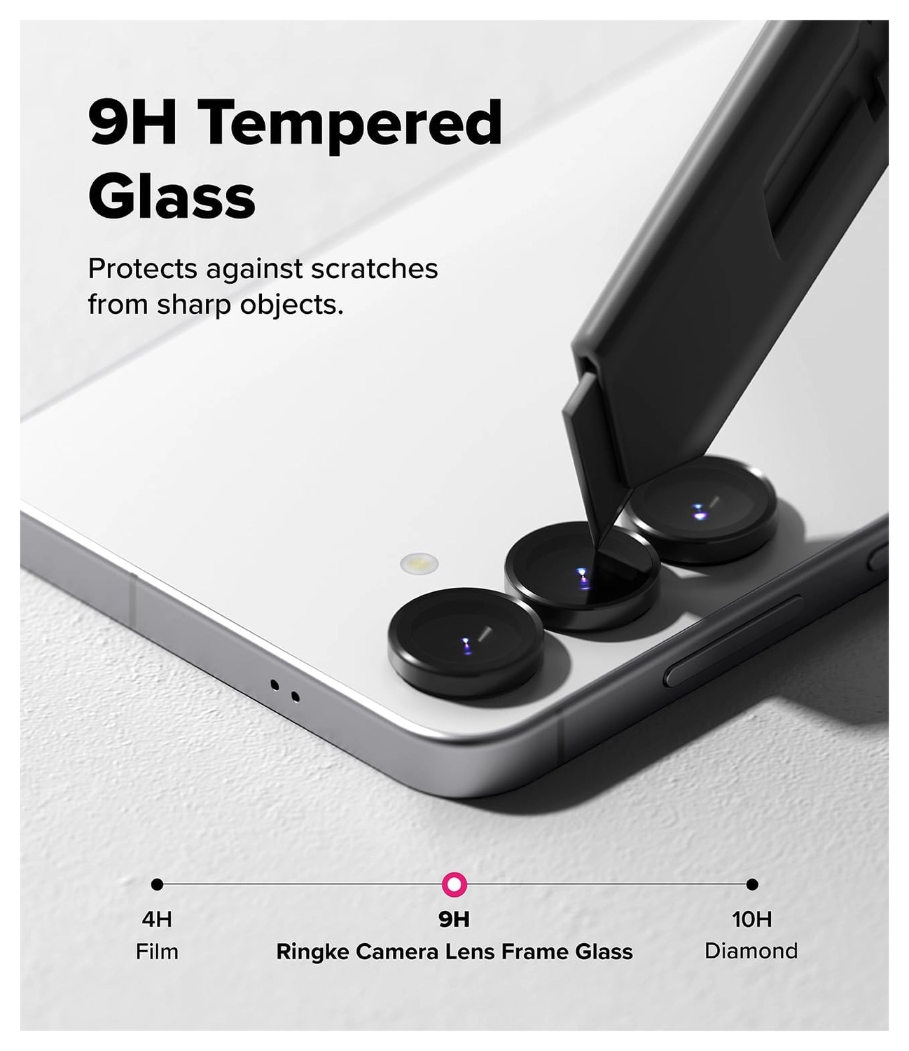 Ringke Frame Glass Samsung Galaxy S25 FE Camera Protector Zwart (2-Pack) afbeelding 6