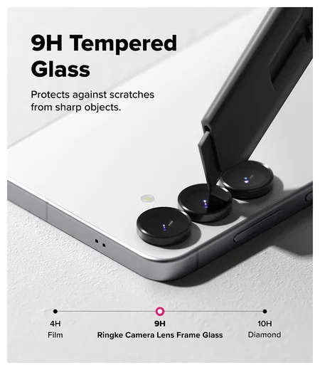 Ringke Frame Glass Samsung Galaxy S25 FE Camera Protector Zwart (2-Pack) afbeelding 6