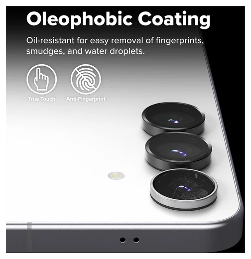 Ringke Frame Glass Samsung Galaxy S25 FE Camera Protector Zwart (2-Pack) afbeelding 9