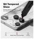 Ringke Frame Glass Nothing Phone (3) Camera Protector Zwart (2-Pack) afbeelding 5