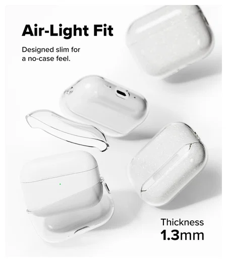 Ringke Air Case Apple AirPods Pro 3 Hoesje TPU Glitter Transparant afbeelding 2