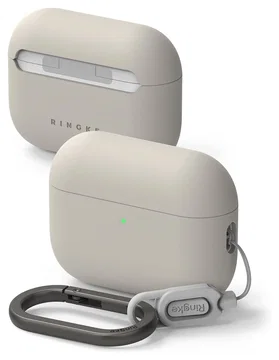 Ringke Silicone Case Apple AirPods Pro 3 Hoesje Siliconen Cover Beige