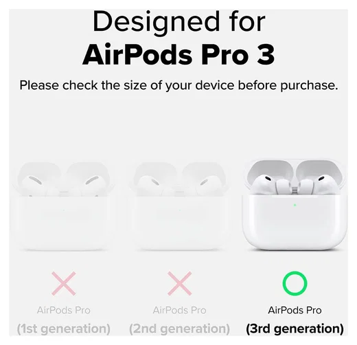 Ringke Silicone Case Apple AirPods Pro 3 Hoesje Siliconen Cover Roze afbeelding 2