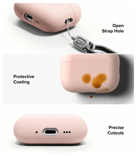 Ringke Silicone Case Apple AirPods Pro 3 Hoesje Siliconen Cover Roze afbeelding 5