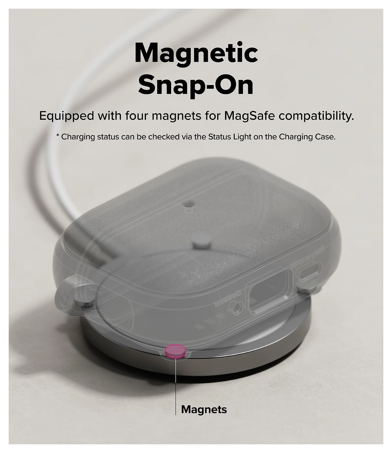 Ringke Onyx Magnetic Apple AirPods Pro 3 Hoesje Case Zwart afbeelding 2