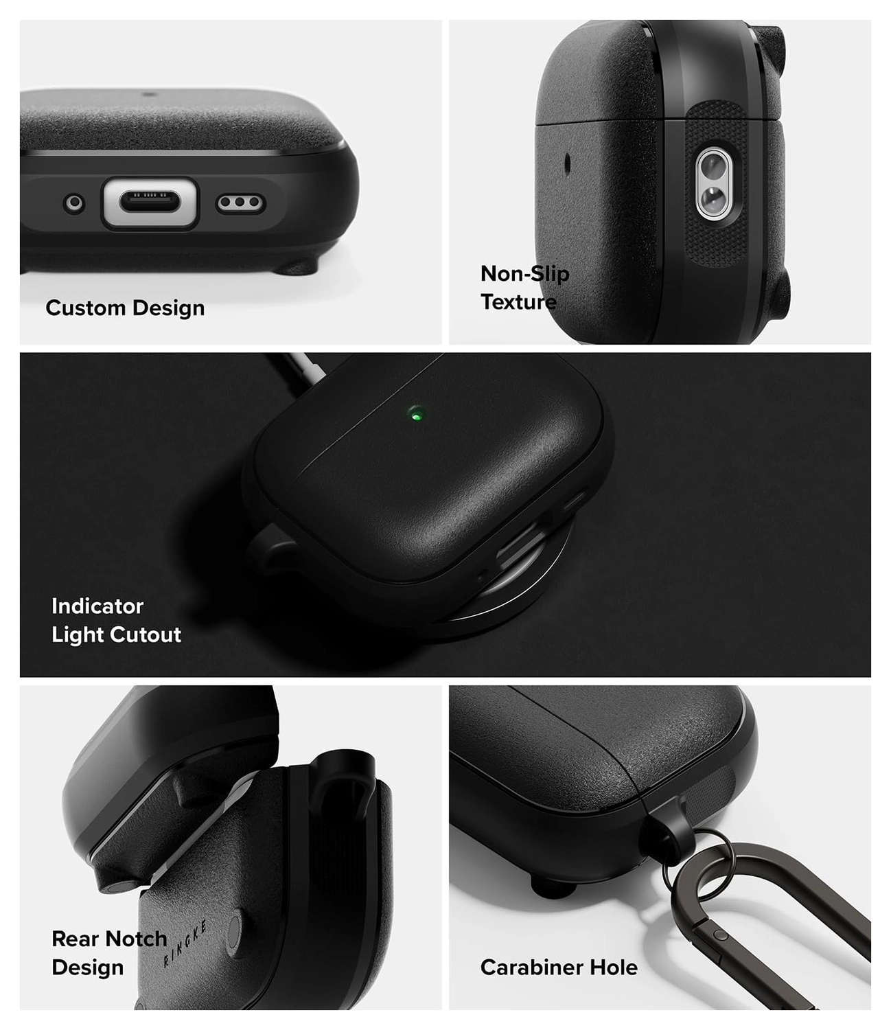 Ringke Onyx Magnetic Apple AirPods Pro 3 Hoesje Case Zwart afbeelding 6