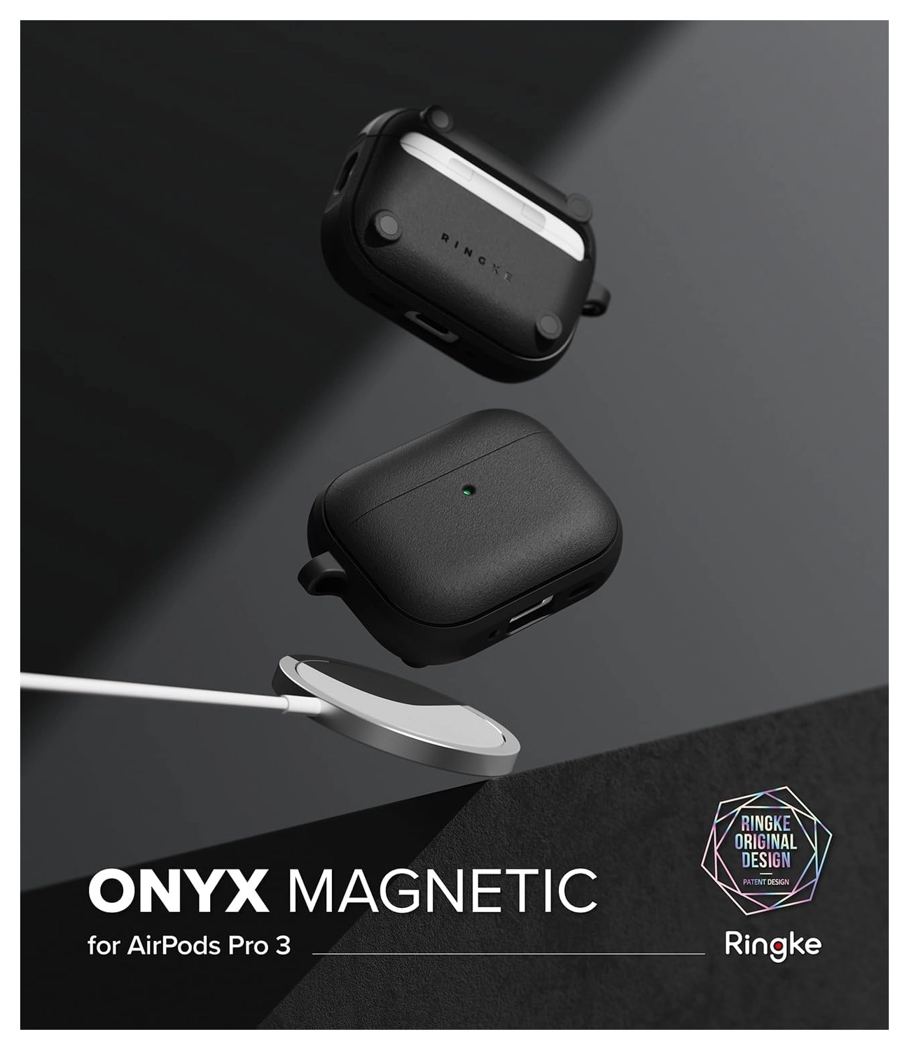 Ringke Onyx Magnetic Apple AirPods Pro 3 Hoesje Case Zwart afbeelding 8