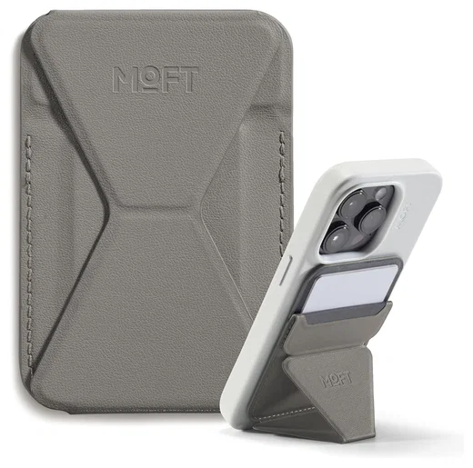 MOFT MOVAS Snap-On MagSafe Kaarthouder Vegan Leer Pasjeshouder Taupe afbeelding 1
