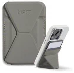 MOFT MOVAS Snap-On MagSafe Kaarthouder Vegan Leer Pasjeshouder Taupe afbeelding