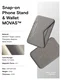 MOFT MOVAS Snap-On MagSafe Kaarthouder Vegan Leer Pasjeshouder Taupe afbeelding 8