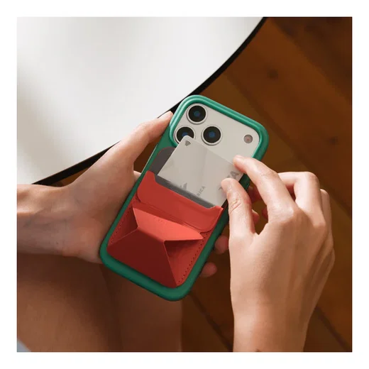 MOFT MOVAS Snap-On MagSafe Kaarthouder Vegan Leer Pasjeshouder Rood afbeelding 4