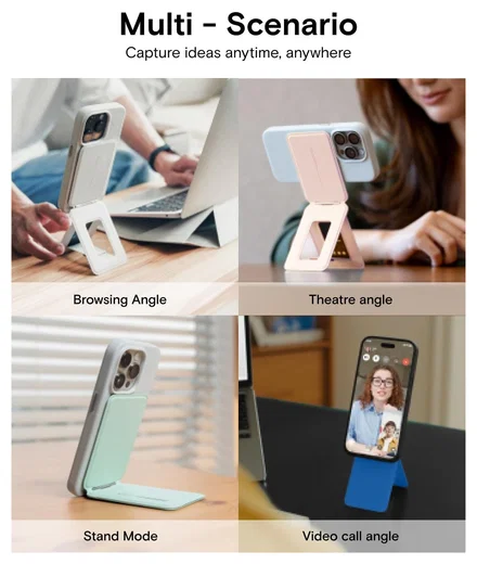 MOFT MOVAS MagSafe Telefoonhouder met Uitklapbare Tripod Standaard Zwart afbeelding 5