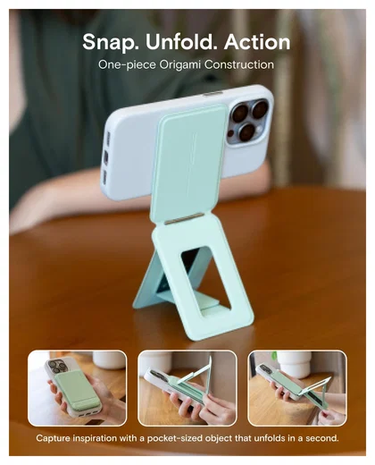 MOFT MOVAS MagSafe Telefoonhouder met Uitklapbare Tripod Standaard Grijs afbeelding 4