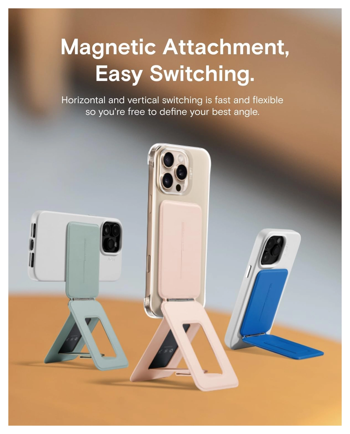 MOFT MOVAS MagSafe Telefoonhouder met Uitklapbare Tripod Standaard Grijs afbeelding 6