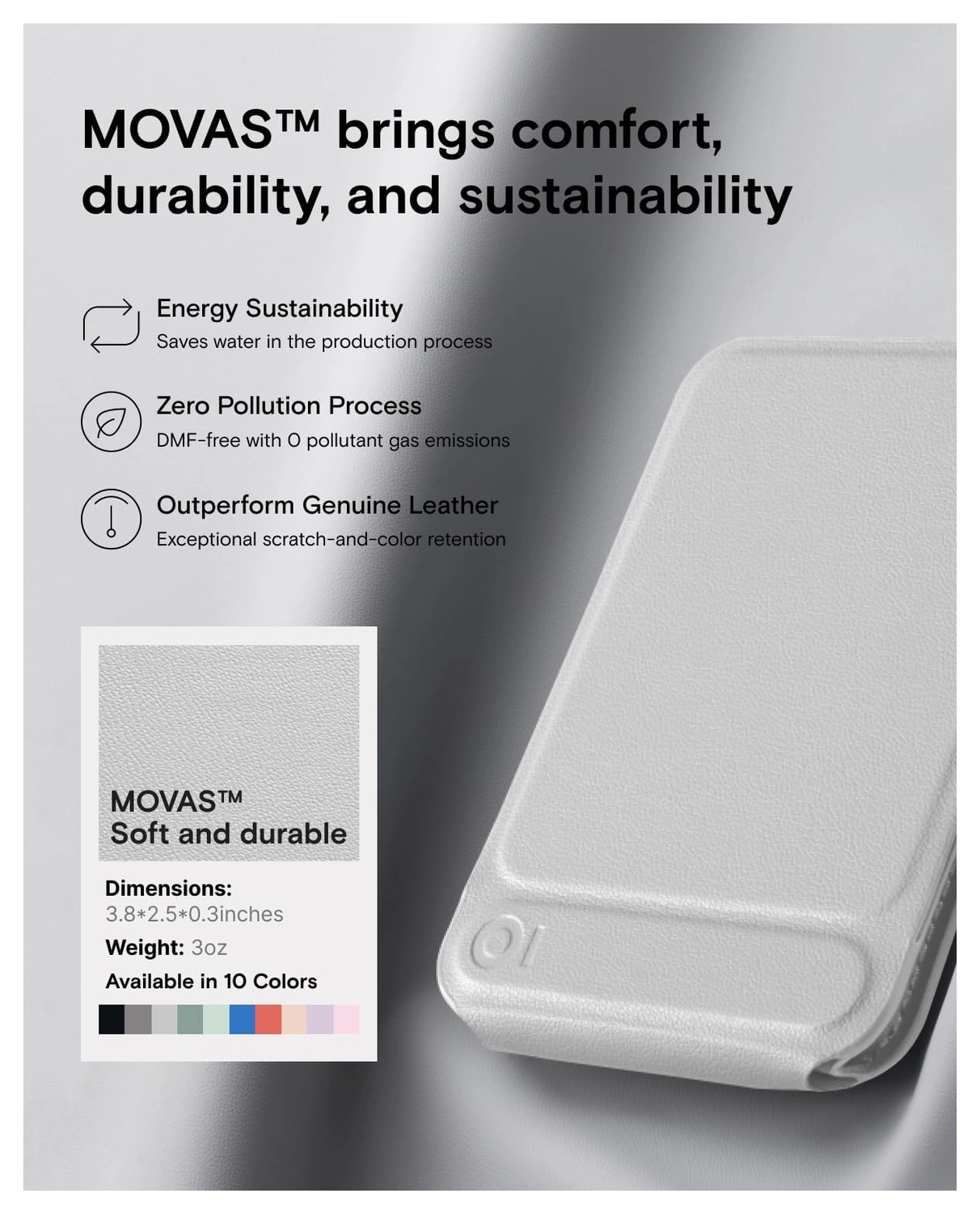 MOFT MOVAS MagSafe Telefoonhouder met Uitklapbare Tripod Standaard Grijs afbeelding 7