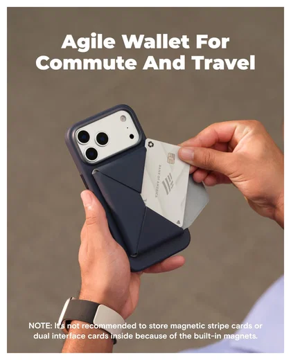 MOFT Snap Field Wallet MagSafe Kaarthouder voor 8 Pasjes Portemonnee Navy afbeelding 2