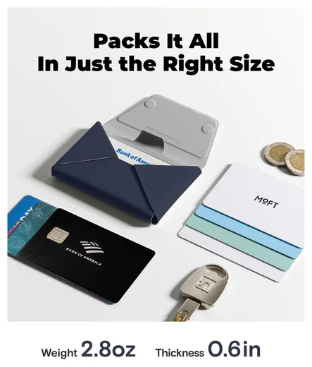 MOFT Snap Field Wallet MagSafe Kaarthouder voor 8 Pasjes Portemonnee Navy afbeelding 4