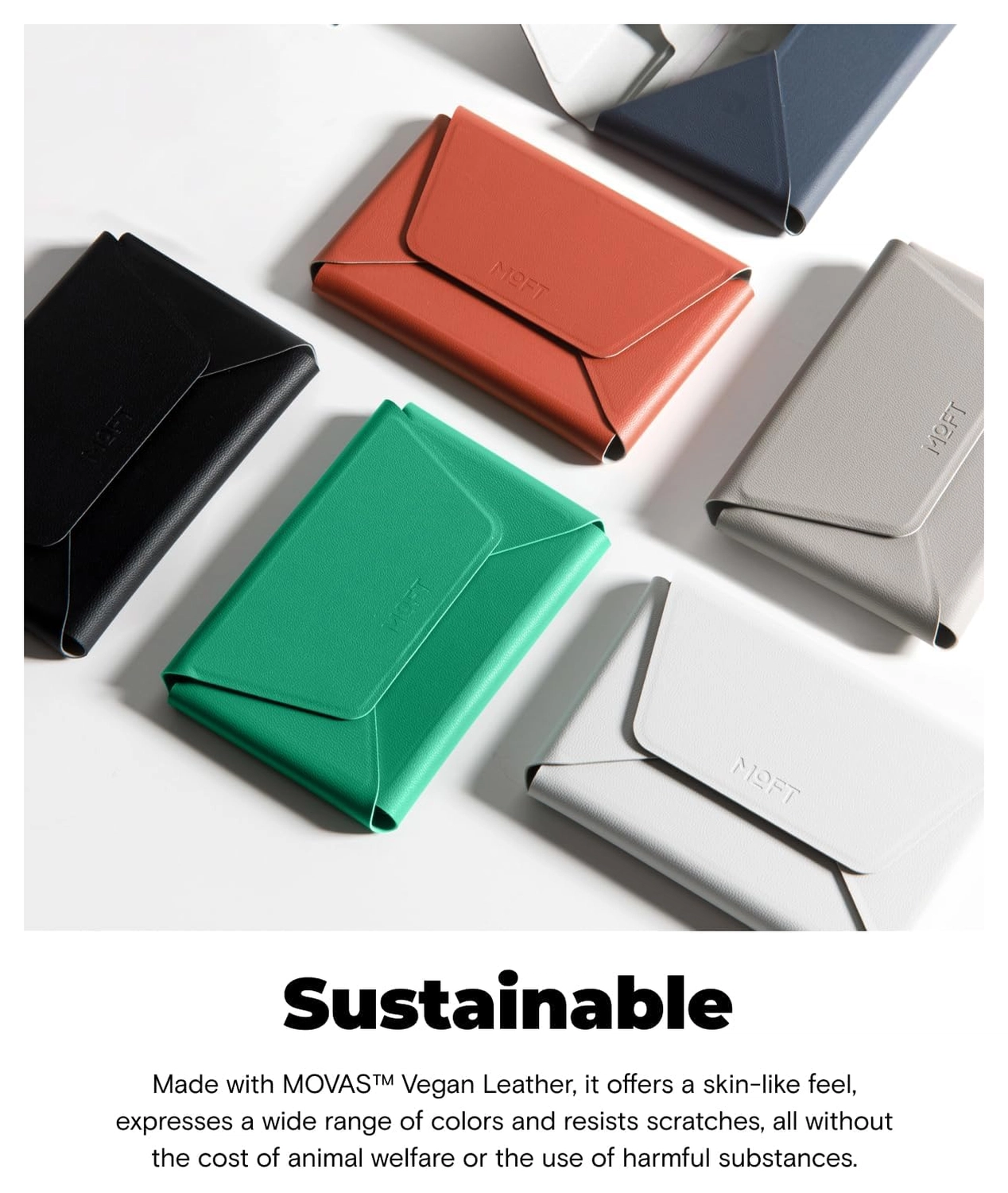 MOFT Snap Field Wallet MagSafe Kaarthouder voor 8 Pasjes Portemonnee Rood/Oranje afbeelding 8