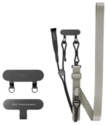 MOFT Universeel Crossbody Telefoonkoord / Telefoonketting Verstelbaar Grijs afbeelding