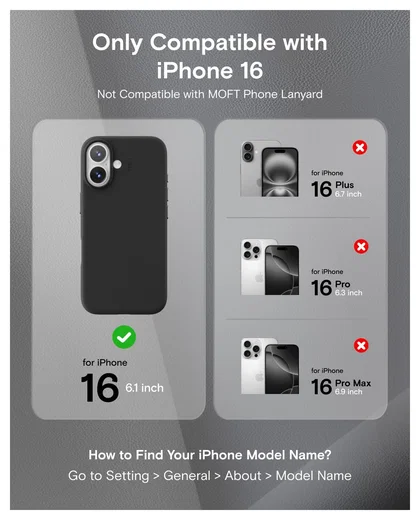 MOFT MOVAS Snap iPhone 16 Hoesje MagSafe Vegan Leer Back Cover Zwart afbeelding 9